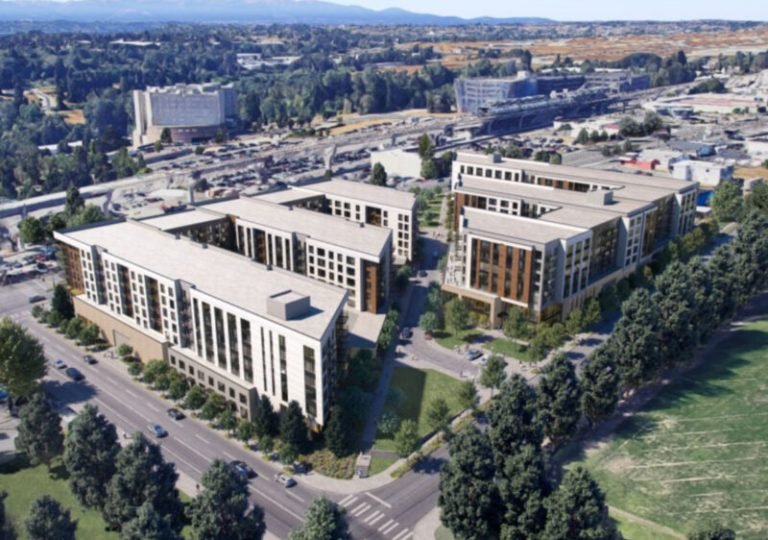 aerial view apartment complex seatac wa