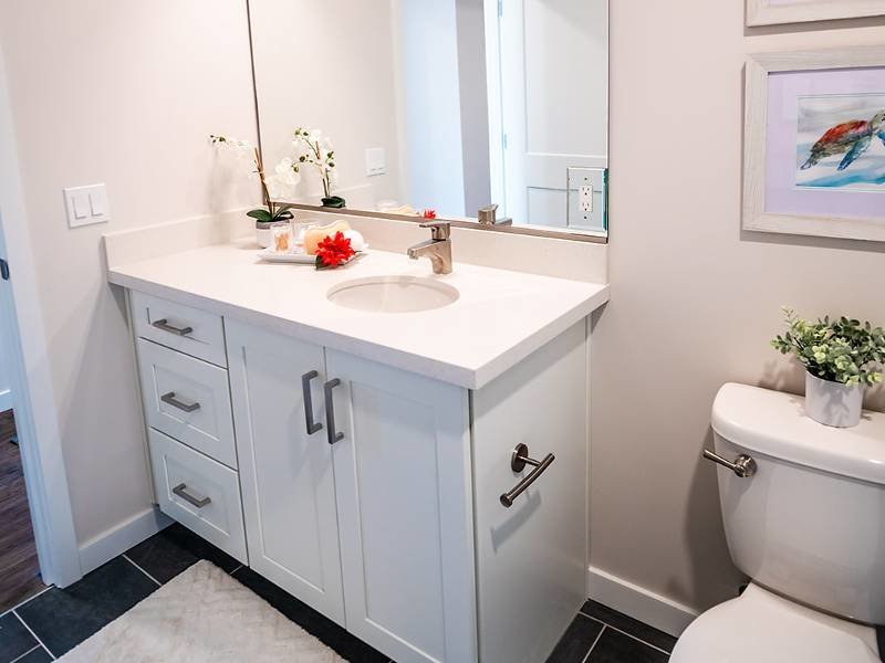 bathroom vanity with rta cabinets monarc seattle wa