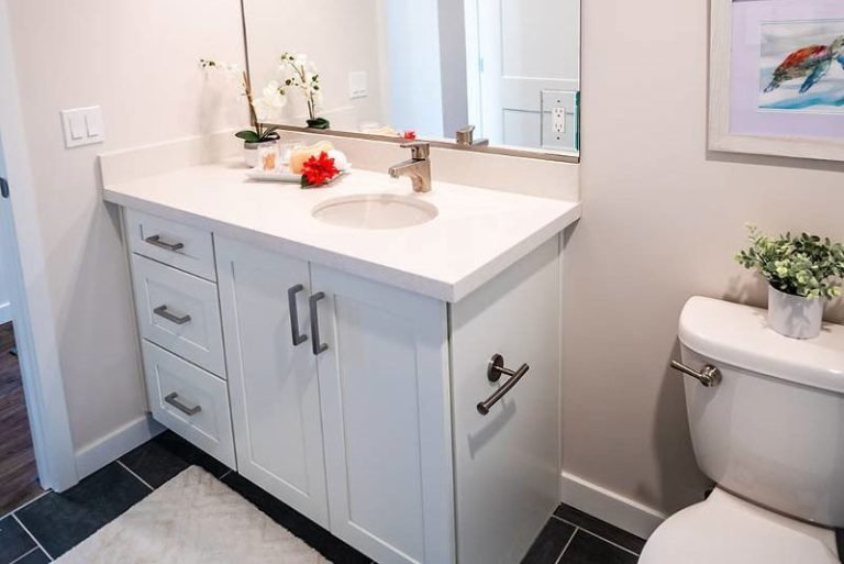 bathroom vanity with rta cabinets monarc seattle wa