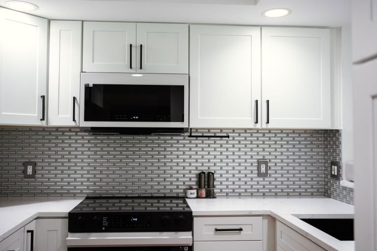 dove white rta cabinets with appliances seattle