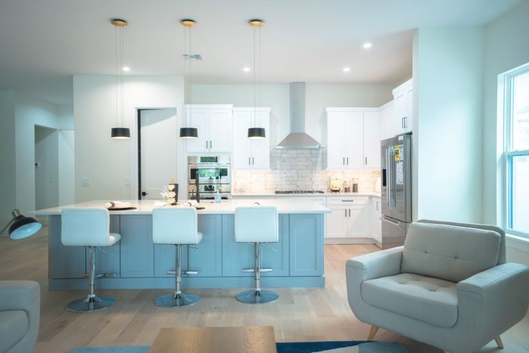 gray kitchen island white rta cabinets
