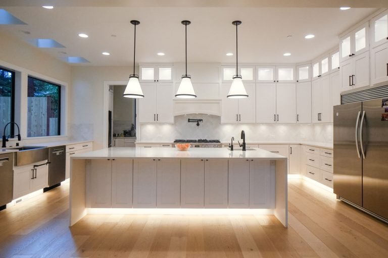 white rta cabinets custom kitchen seattle